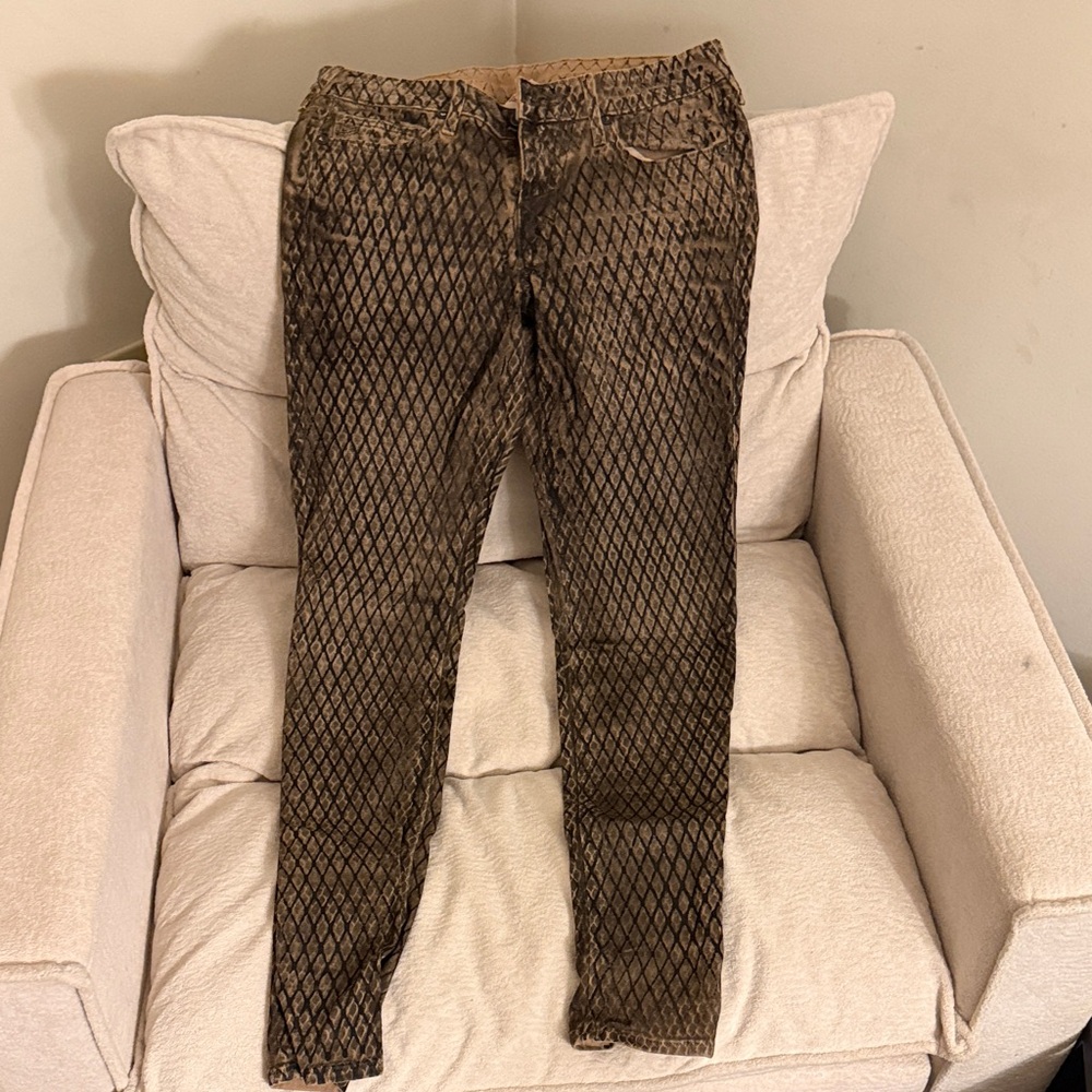 True religion Slim Brown Snake Print jeans